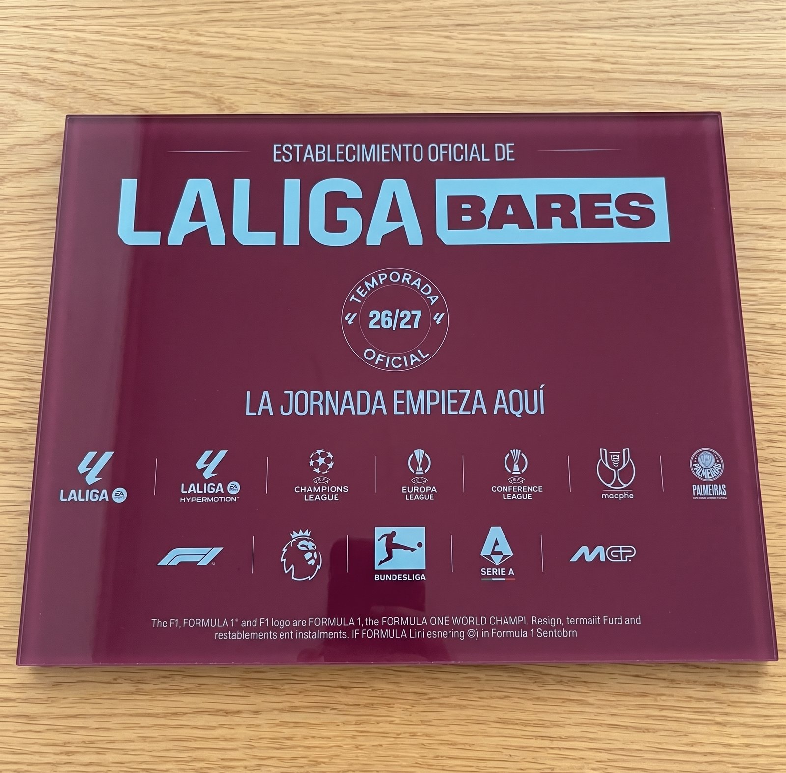 Placa establecimiento oficial LaLiga Bares Botxo Ostatua temporada 26/27